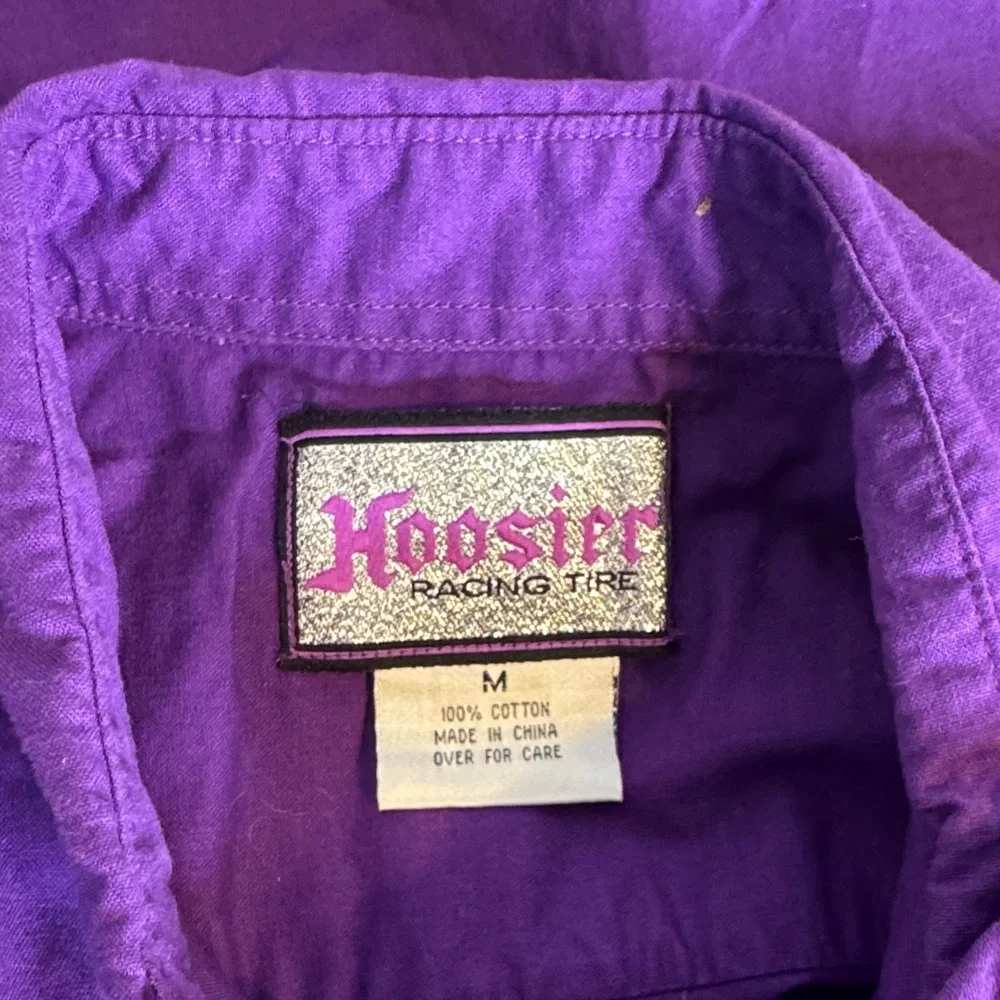 Hoosier Men's Purple Casual Button Down Shirt Size Medium - Picture 8 of 8